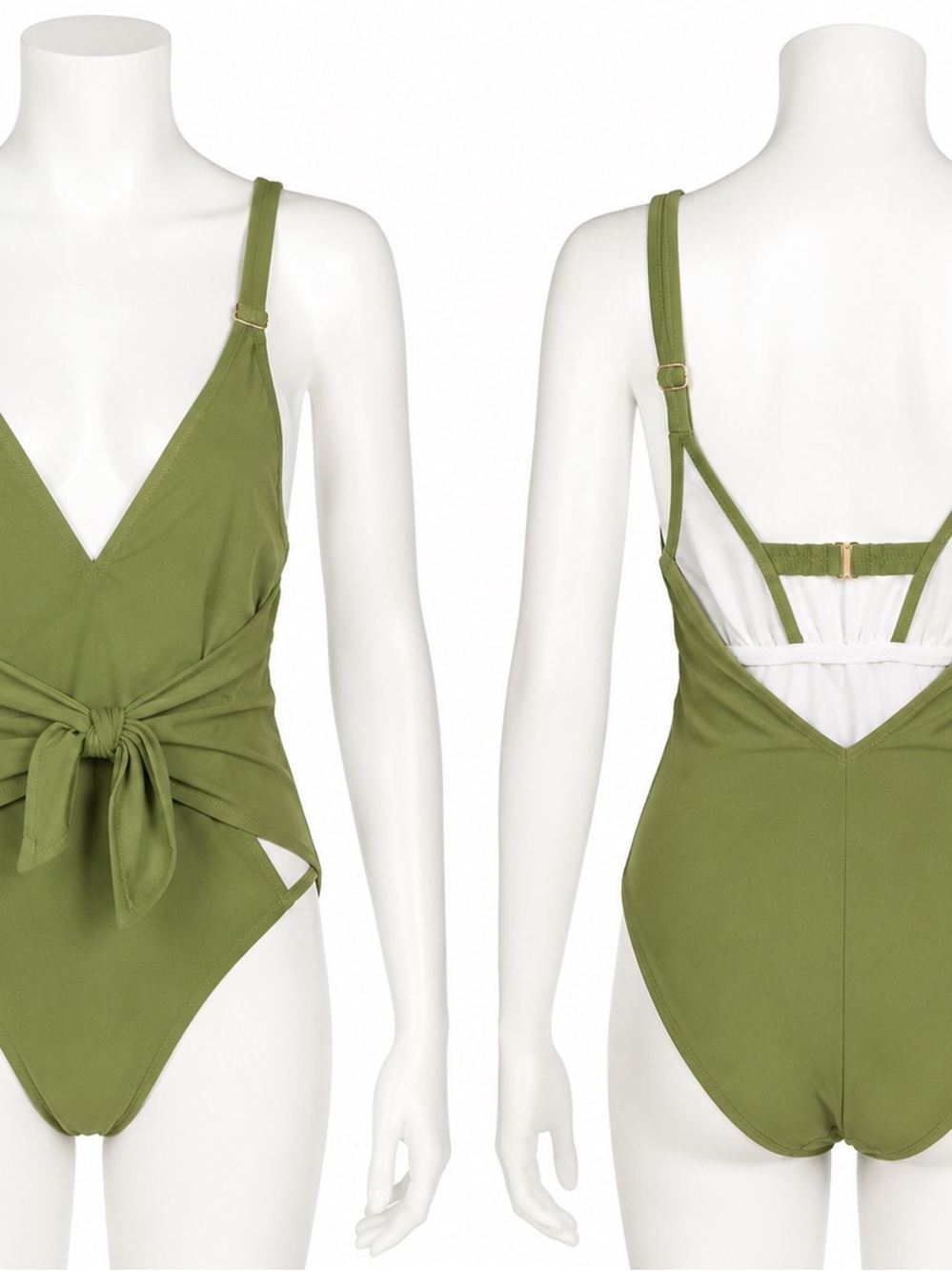 Shade & Shore Olive Green Swim Top